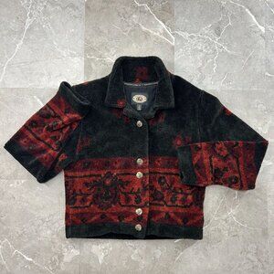 Vintage Country Clothing Co Fleece Jacket Womens Small Floral Western Coat